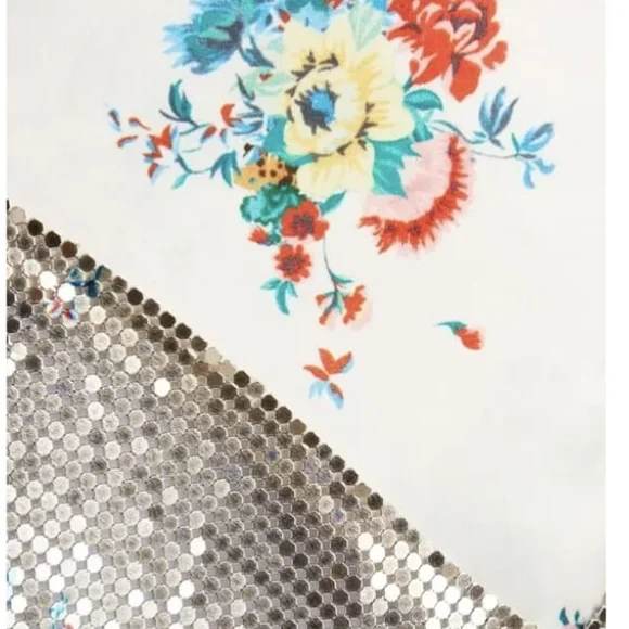 Rabanne Chainmail Sequin-Embellished Maxi Floral Metallic Skirt Multi Color NWT - Picture 11 of 15